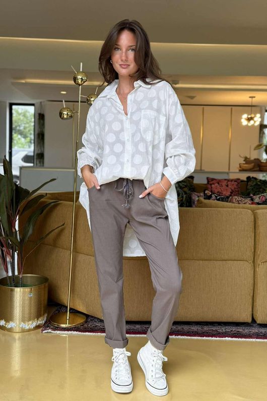 Made in Italy Luxury Smooth Magic Trouser Mocha 